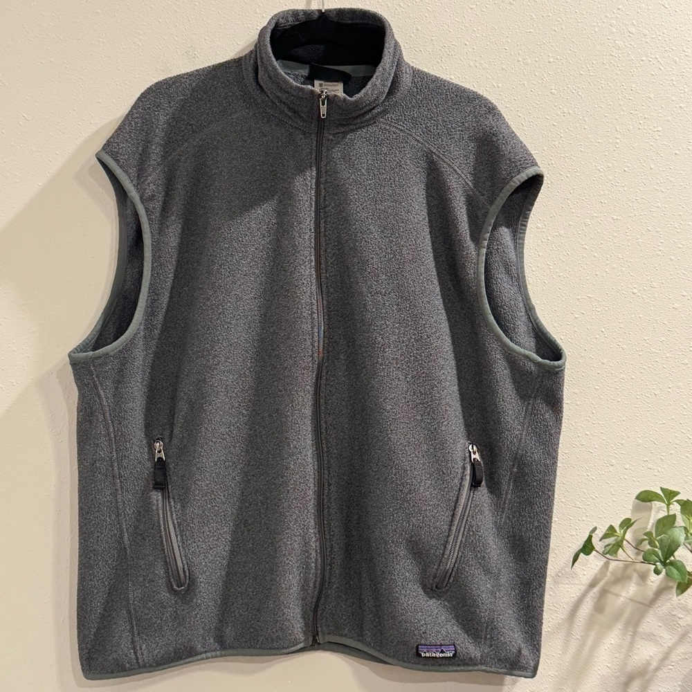 Patagonia Men’s XL Gray Synchilla Vest Full Zip Fleece Outdoor Gorpcore Classic